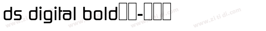 ds digital bold字体字体转换
